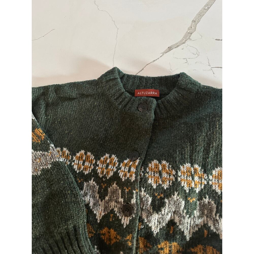 Altuzzara Dark Forest Fairisle Cammie Sweater M - Picture 14 of 15